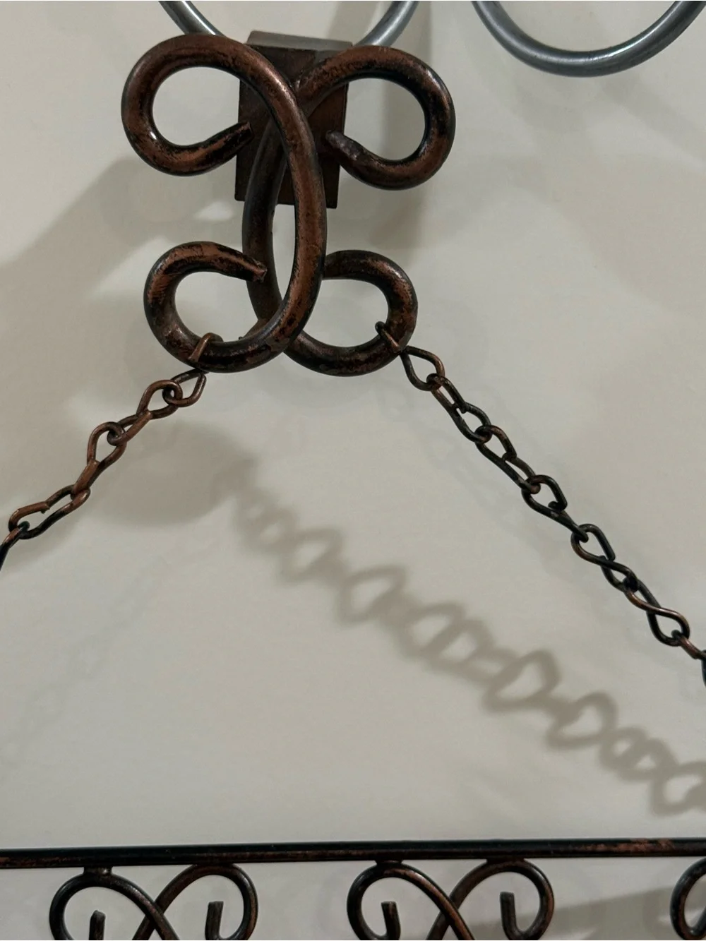 NEW Pier 1 Imports Brushed Copper Twisted Triple Frame Wall Hanger